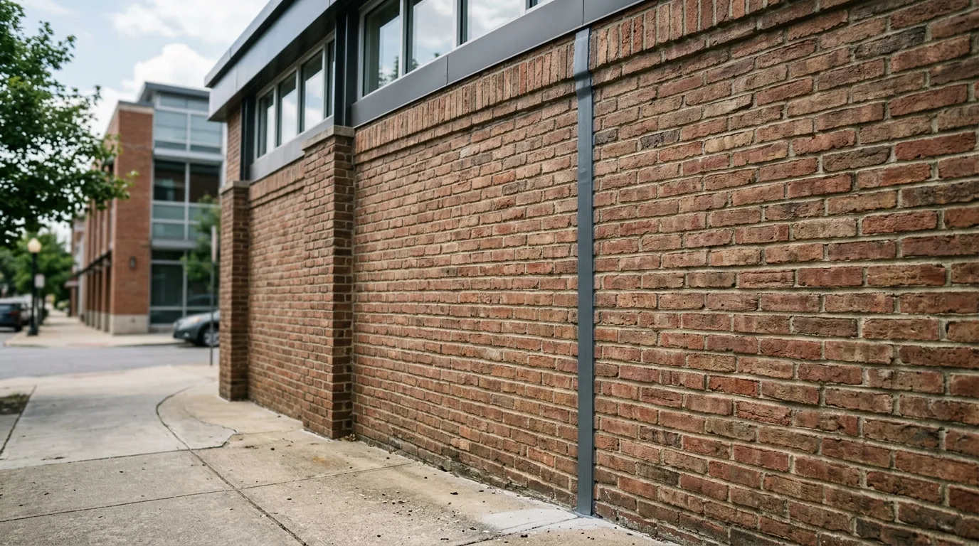 The finished result of professional commercial caulking: the completed work looking clean, correct — Rockford, IL
