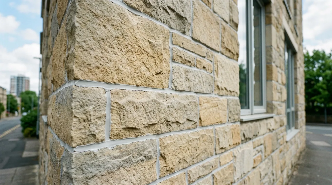 The finished result of professional commercial caulking: the completed work looking clean, correct — Rockford, IL