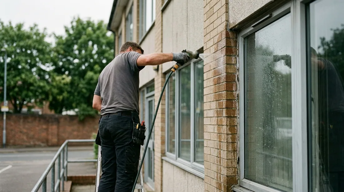 Spray testing suspect areas to confirm the leak path before and after work — Rockford, IL